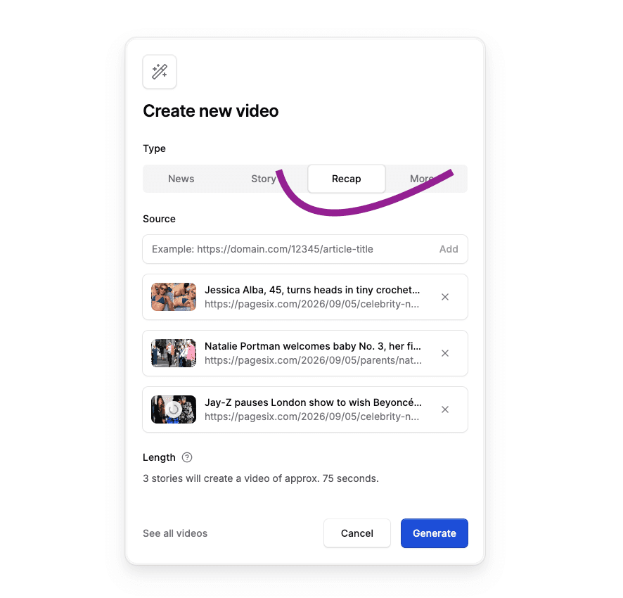 Featured image for Flipatic update 5.09: Introducing Recap - turn multiple articles into one short video