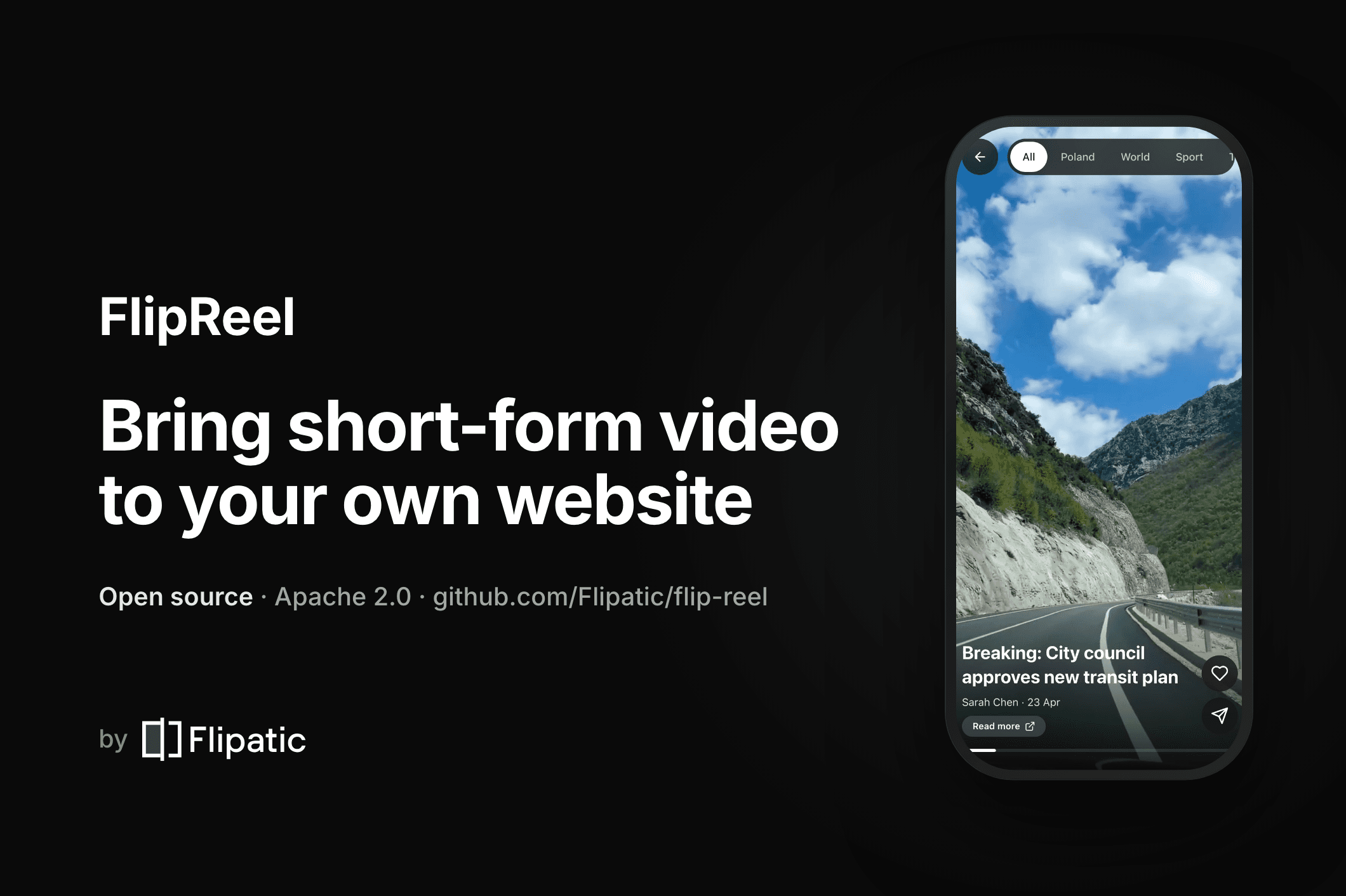 Featured image for FlipReel: bring short-form video to your own website